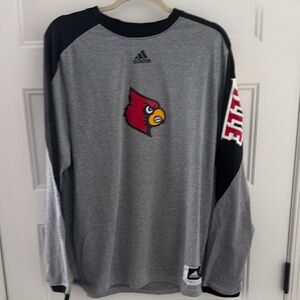 Like New worn twice Adidas warm up long-sleeve sz Lg Louisville Adi-dry shirt